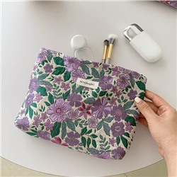 Retro capacious cosmetic bag, portable small clutch bag, organizer bag, french style, high-quality style