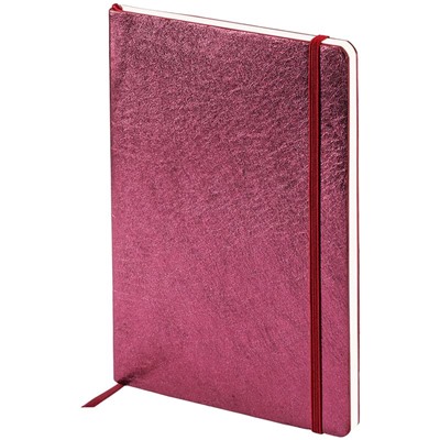 Записная книжка A5 72л. кожа, Clairefontaine "Cuiris. Cherry", 90г/м2, на резинке, ляссе, карман