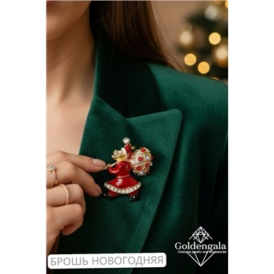 Брошь новогодняя "дед мороз" БР4 модель БРО/21
