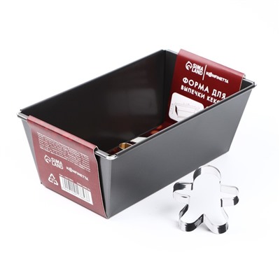 Формы для выпечки новогодние «Пряничный человек»: 25×11 см и 5×6 см