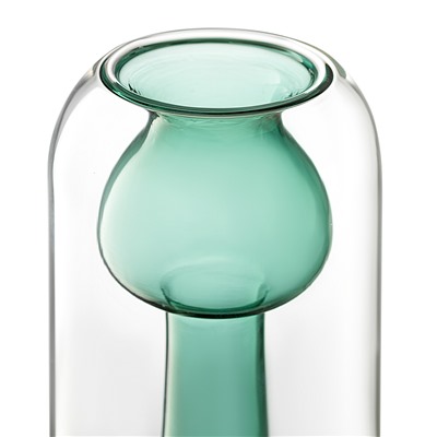 Ваза Muse, 20 см, бирюзовая