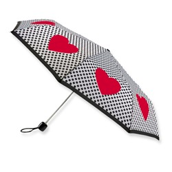 L354-4486 LoveHeartSpot (Сердце) Зонт женский механика Fulton