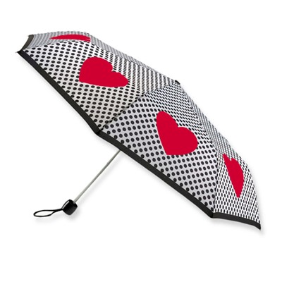 L354-4486 LoveHeartSpot (Сердце) Зонт женский механика Fulton