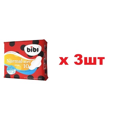 Bibi Прокладки гигиенические Normal Soft ультратонкие 10шт 3шт