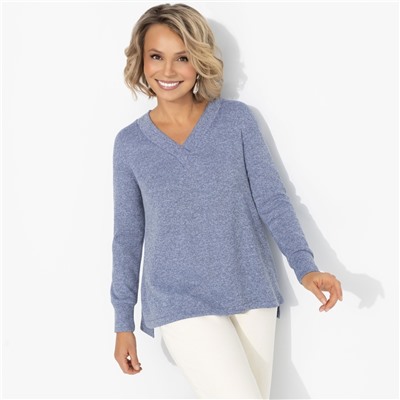 Лонгслив из мягкого трикотажа, Мелодия цвета (голубой)