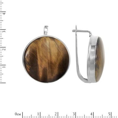 Серьги 'Талисман' с тигровым глазом ИАСК32125Х25ТГ0R6