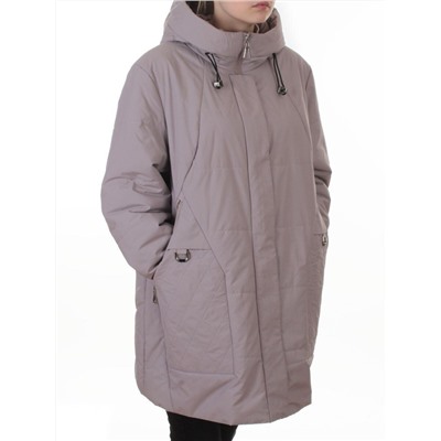 B-617 PINK/GREY Куртка демисезонная женская (100 гр. холлофайбер)