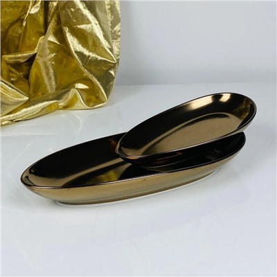 232-007 Набор из 2 глубоких овальных блюд 31/20см ВИНТАЖ в под.уп.(х12)Фарфор