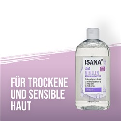 ISANA 3 in 1 Mizellen Reinigungswasser Исана Мицеллярная технология Лосьон по уходу за кожей лица для сухой и чувствительной кожи  400 мл