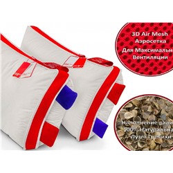 Подушка "COMBI RELAX" с двумя валиками с гречневой лузгой 45х65