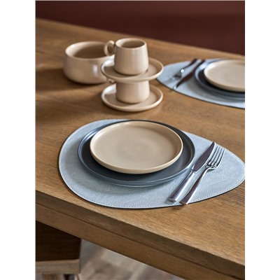 Набор из 2-х двухсторонних сервировочных салфеток Drop, 33х41 см, синий/светло-серый