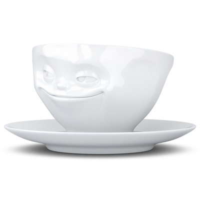 Чайная пара Grinning, 200 мл, белая