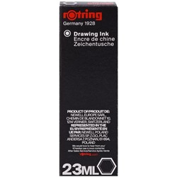 Чернила для изографа Rotring 23 мл, черный, картон.уп.