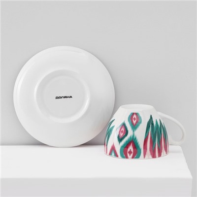 Сервиз чайный Доляна Askım, 12 предметов: 6 чашек 250 мл, 6 блюдец d=15 см, фарфор