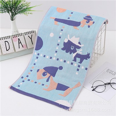 Gauze cartoon children's sweat towel, wholesale