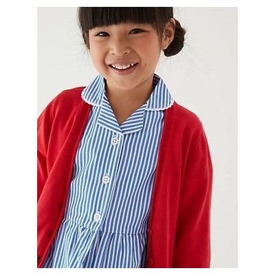 Girls' Pure Cotton Striped School Dress (2-14 Yrs)