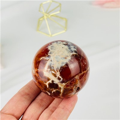 Радуга Самоцветов Шар из Сердолика на подставке