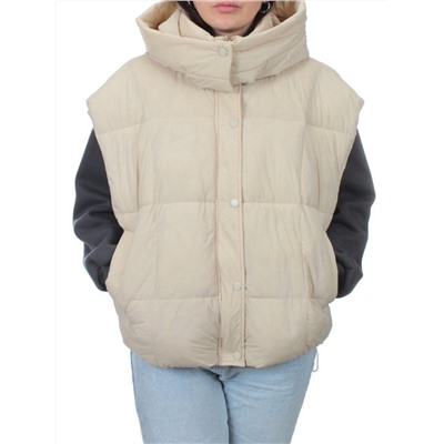24001 BEIGE Жилет утепленный женский (100 гр. холоффайбер)
