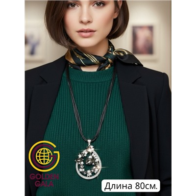 Кулон на кожаном шнурке "Женская грация" Арт КШ2130/16