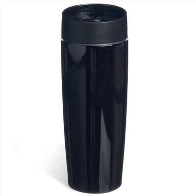 ТЕРМОКРУЖКА AGNESS "ЧЕРНАЯ ПАНТЕРА" С КНОПКОЙ-СТОППЕРОМ , 360МЛ КОЛБА НЕРЖ.СТАЛЬ 18/10