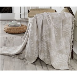 Накидка на Диван 170x220 см. 100% Хлопок Keten Palmiye Bej