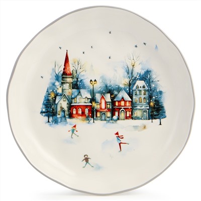 ТАРЕЛКА ЗАКУСОЧНАЯ AGNESS "С НОВЫМ ГОДОМ!" 17*3 СМ