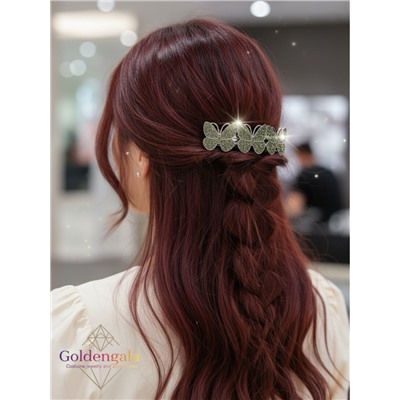 Заколка автомат для волос со стразами «Блеск элегантности» ЭЛЗ14/02