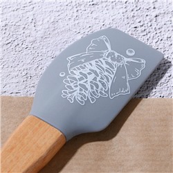 Лопатки силиконовые «Новогоднего настроения», 26×5 см, 23.3×4.3 см, 2 шт.