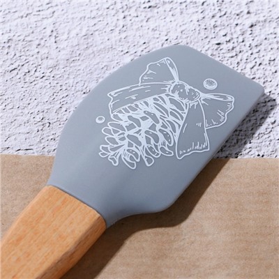 Лопатки силиконовые «Новогоднего настроения», 26×5 см, 23.3×4.3 см, 2 шт.