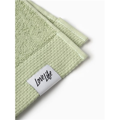 Полотенце махровое LoveLife «Монте» 50×80 см, мятное, 100% хлопок, 430 г/м²