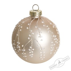 Шар "Снежная сюита" золотой матовый (стекло) 8 см