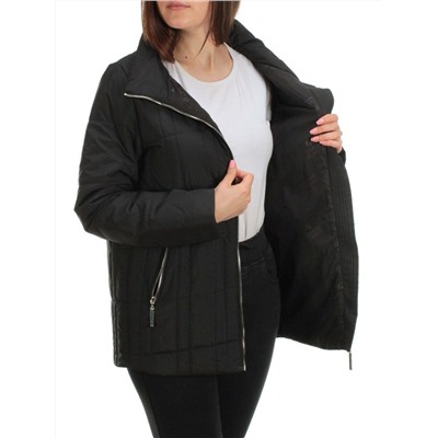 22340 BLACK Куртка демисезонная женская (80 гр. синтепон)