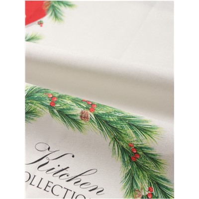 Дорожка на стол новогодняя Этель «Рождественский венок» 40×147 ± 5 см, 100% хлопок, саржа 190 г/м²