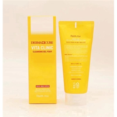 УЦЕНКА Витаминная пенка для умывания FarmStay VITA CLINIC cleansing gel foam 180 мл