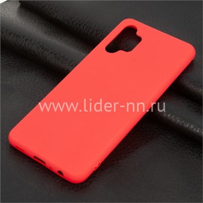 Задняя панель для Samsung Galaxy  A32 Силикон матовый (красная)