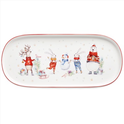 БЛЮДО ОВАЛЬНОЕ LEFARD "WINTER STORY" 34*14,5 СМ (КОР=12ШТ.)
