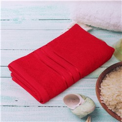 Полотенце махровое 70*120см "Comfort" цвет красный 02040 плотность 300гр/м2