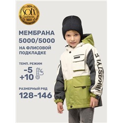 Куртка утеплённая для мальчика NIKASTYLE 4м4525 Кешью лайм Nikastyle