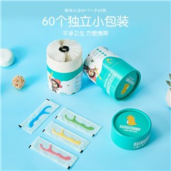 Флоссеры детские в индивидуальных упаковках в тубе ROROLL, 60 шт/туба