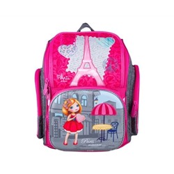 Ранец Berlingo Comfy "Girl in Paris" 35,5*32*17см, 1 отделение, 3 кармана, анатомическая спинка