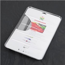 Набор кухонных ножей «Энеолит», 5 предметов: лезвие 8.5 см, 12.5 см, 19.5 см, 20 см, 20 см, чёрный