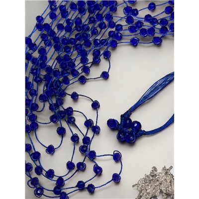 Комплект бижутерии "Хрустальная россыпь" , цвет яркий синий