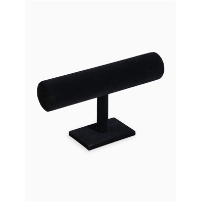 Подставка для часов, браслетов и цепочек QF, 22×14.8×7.2 см, d=5 см, чёрная