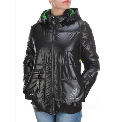 8266 BLACK Куртка демисезонная женская BAOFANI (100 гр. синтепон)