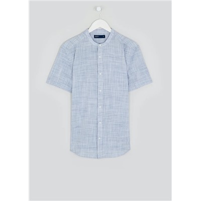 Short Sleeve Grandad Collar Shirt