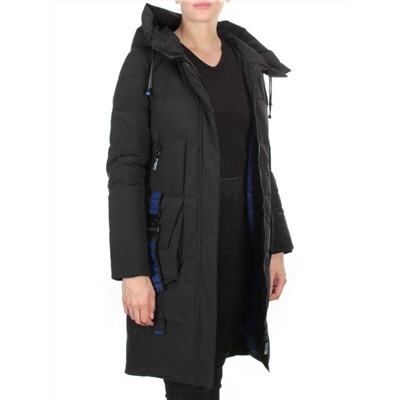 20-901 BLACK Пальто зимнее женское HAPPYSNOW (150 гр. холлофайбера)