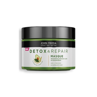 John Frieda Detox&Repair Mask, Джон Фрида Интенсивная Маска для волос с маслом авокадо Питание и восстановление, 250 мл