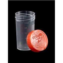 Контейнер для биоматериалов 60 мл, завинчивающаяся крышка, матовое окно, индивидуальная упаковка