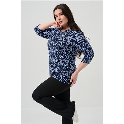Женская блузка 21621 / синий