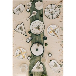 Подставка под чайный пакетик новогодняя Доляна «Приближение чуда», доломит, 12×9.5 см, белая